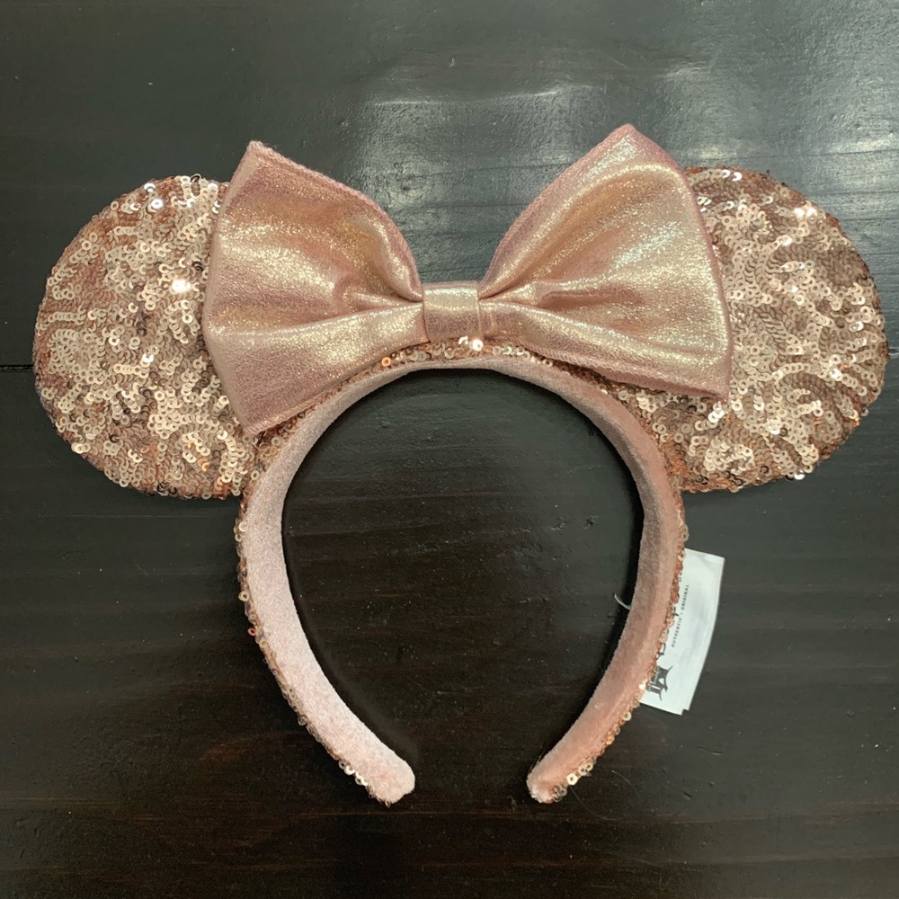 Rose Gold Sequin Minnie Ears
